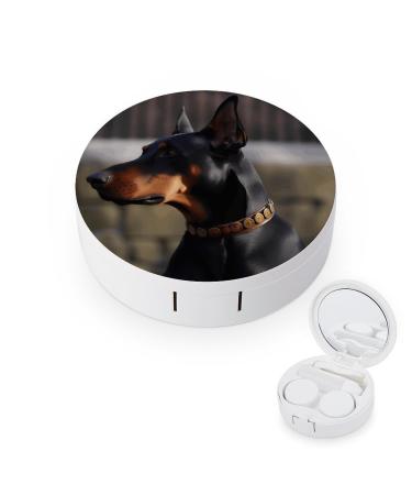 Contact Lens Case Doberman Print Plastic Contact Lens Case contact Lens Care Box ontact Lens Travel Box