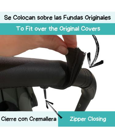 Buy PROTECTIF Handlebar Covers for Bugaboo Fox 5 & Dragonfly - Synthetic Leather Perfect Fit Over Original Covers - Buy Online on GoSupps.com
