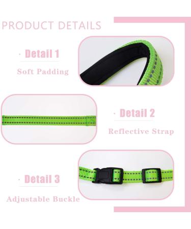 OHVEECA Dog Head Collar to Prevent Pulling Adjustable Soft Fabric Padded Dog Head Harness with Reflective Strap Dog Head Halter for Training Guide(M Green) - Buy Online on GoSupps.com