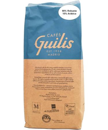 CAFES GUILIS FROM 1928 AMANDES DEL CAFE Decaffeinated Coffee Beans Intense Natural Blend 1 Kg - Buy Online on GoSupps.com