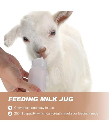 6pcs 250ml Calf Feeding Bottles | Lamb Goat Milk Feeder Set | Baby Nursing Bottle with Teat Nipple | Sheep Replacement Feeding Bottle Kit - Buy Online on GoSupps.com