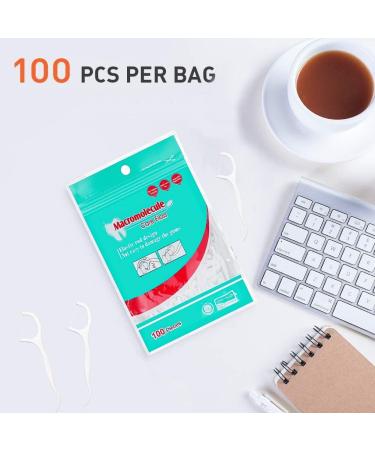 100 Dental Floss Toothpicks for Teeth Cleaning | Floss Picks - Pack of 100 - Buy Online on GoSupps.com