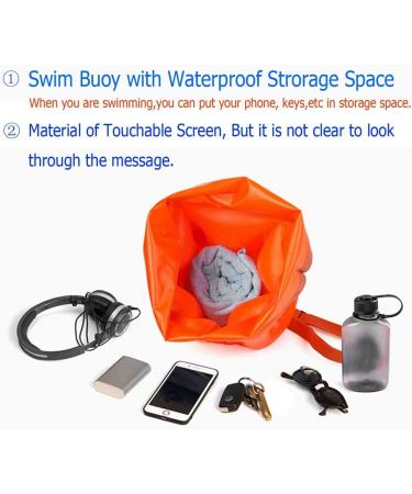 T6 20L Swim Buoy Dry Bag - Waterproof Safety Float for Water Sports and Camping - Orange - Buy Online on GoSupps.com