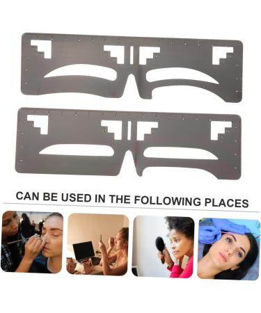 FOMIYES 10 Pcs Eyebrow Ruler Microblading Stencil Tool Brow Makeup Supplies Artifact Stainless Steel - Buy Online on GoSupps.com