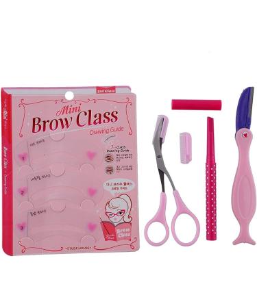  beautitip Eyebrow Razor Scissors Stencil Styles Models Eyebrow Shapes Kit Black 4-in-1 Set Black 4in1 Set - Buy Online on GoSupps.com