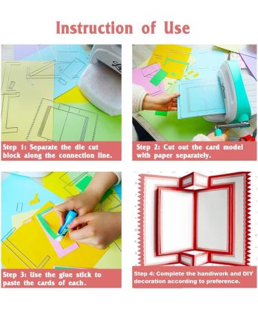 Estivaux 3D Card Shape Die Cuts - Oval & Rectangular Gift Pop-Up Cutting Dies Set for Scrapbooking and DIY Crafts - Buy Online on GoSupps.com