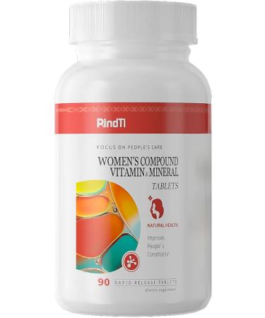 RindTi Multivitamin for Women 50+, Daily Women 50+ Multi-Vitamin with Vitamins A, B,C, E for Energy, & Bone & Immune & Skin& Hair Support, 90 ct