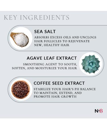 N+B Sea Salt Spray for Hair - Adds Texture and Volume | No Sticky Residue | With Biotin & Castor Oil | Vegan & Cruelty-Free | 10 oz - Buy Online on GoSupps.com