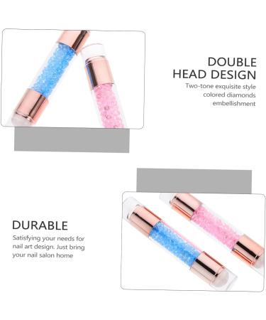minkissy 4 Pcs Nail Stamp Manicure Silicone Stamper Nail Art Stamping Tools Nail Scraper Stamper Stamp Image Plate Nail Art Tools Manicure Art Stamper Silica Gel Nail Polish Double Sided 11.5X2X2CMx2pcs Blue Pinkx2pcs - Buy Online on GoSupps.com