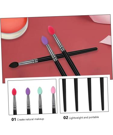 FRCOLOR 5pcs Eye Shadow Brush Gel Eyeliner Pencil Silicone Eye Brush Eyeshadow Cosmetic Handle - Buy Online on GoSupps.com