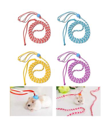 AsoCea 4 pieces hamster dishes and line adjustable nylon running line for pets Suitable for guinea pigs chinchillas ferret rats mice squirrel racing mice - Buy Online on GoSupps.com