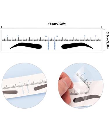 Eyebrow Stencil Ruler with Accurate Positioning Stable Attachment and Precise Scale Easy to Use for Makeup Design - Buy Online on GoSupps.com