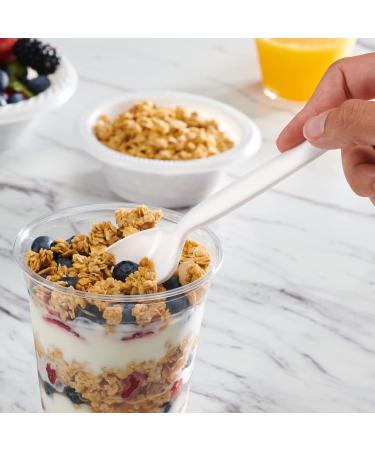 100 Pack Heavy Duty Disposable White Plastic Teaspoons - Bulk Cutlery Set - Buy Online on GoSupps.com
