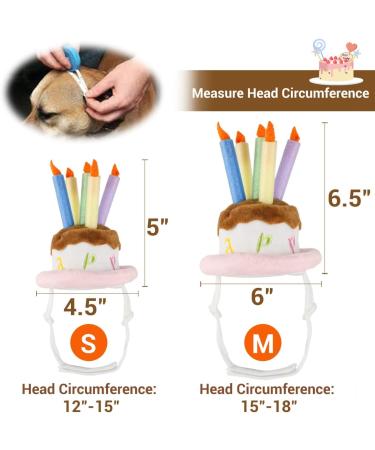 LESYPET Dog Birthday Hat  Pet Birthday Cake Hat with Candle for Dog Cat Party Costume  Pink S Birthday Hat-S - Buy Online on GoSupps.com
