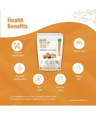 Aga's Wholesome Golden Milk Blend 100g with Turmeric Black Pepper Ceylon Cinnamon Ginger Cayenne Pepper Turmeric Latte Powder Caffeine Gluten Sugar & Dairy Free - 33 Servings - Buy Online on GoSupps.com