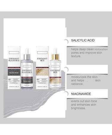  ZHJZGS 2026 Black and White Rice Scrub Soft Skin Exfoliation for Brightening Essence Face and Body Brightens Moisturizes Reduces Pores (100ml / White + 100ml / Black) (2 Sets) - Buy Online on GoSupps.com