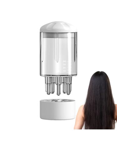 Hair Applicator bottle for scalp scalp massage device hair oil applicator oil dispenser for hair care refillable oil-applicator comb for women and men white