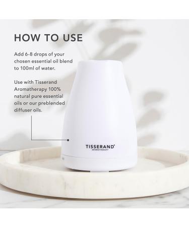 Tisserand Aromatherapy Aroma Spa Diffuser - Ultra-Quiet Essential Oil Diffuser with Mood Lighting - 5 Hours Continuous Mist - 100 ml Capacity - International Shipping - Buy Online on GoSupps.com
