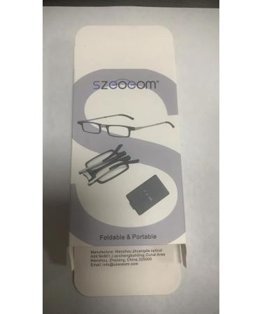 Buy Szeoeom Ultra Thin Foldable Reading Glasses - Ultra-Light Blue Light Blocking Compact & Portable for Men & Women - 1 Diopter - Buy Online on GoSupps.com