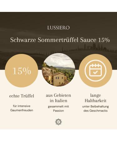Pack of 6 Lussiero Premium Truffle Sauce - 15% Real Black Summer Truffle Salsa Tartufata Royal Tapenade 80g | Gourmet International Shipping - Buy Online on GoSupps.com