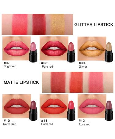 12Pcs Capsule Pills Lipstick Set for Women - 3 Changing Color Jelly, 3 Flavor Lip Balm, 3 Matte, 3 Metallic - 12 Count - Buy Online on GoSupps.com