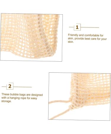 NULYLU 6pcs Soap Bag Exfoliating Soap Pocket Soap Mesh Pouch Soap Holder Bag Bar Soap Holder Ramie Beige - Buy Online on GoSupps.com