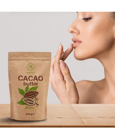 Cocoa Butter - 500g - Raw and Natural - Cold Pressed - Raw Food - Theobroma Cocoa - Superfood - Edible Cocoa Butter - Raw Cocoa - Buy Online on GoSupps.com