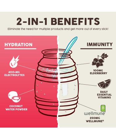 Salud 2-in-1 Hydration Packets & Immunity Electrolytes Powder - Guava Guayaba Agua Fresca Mix Elderberry Vegan Non-GMO Gluten Free 15 Servings - Buy Online on GoSupps.com
