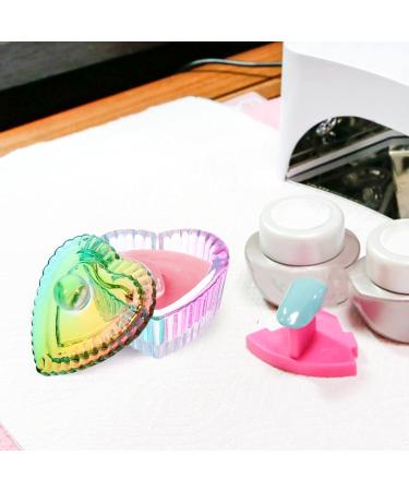 Lurrose Manicure Mixing Glass - 2 Piece Nail Art Dappen Bowl Set | Acrylic Nail Tools | Transparent Colorful Nail Polish Holder | 4.2x4.2x3.5 cm - Buy Online on GoSupps.com
