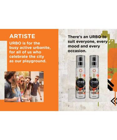 Artiste Body Spray for Women - 150ML (5.0 oz) | Arabian Perfumery | Urban Oriented Blend of Natural Marigold Rose Flower and OakMoss Notes | Everyday Essential | by URBO - Buy Online on GoSupps.com