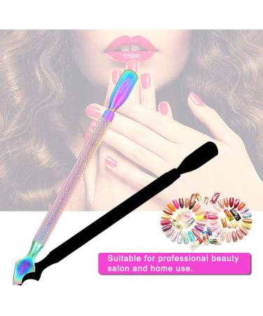 Stainless Steel Cuticle Pusher Dual Sided Nail Art Tool Edge Spoon Shaped Remover and Cleaner for Manicure Professional Grade Durable and Hygienic Ideal for Home and Salon Use - Buy Online on GoSupps.com