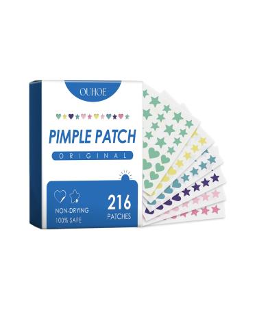 Facial Acne Patches 216 tablets of hydrocolloid acne patches to cover pimples and blemishes Acne patches and acne stickers containing tea tree oil salicylic acid and Centella asiatica