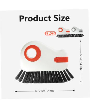 2Pcs Grout Cleaning Brush Grout Brush 2 in 1 Hard-Bristled Crevice Cleaning Brush with Scraper Portable Small Cleaning Brush with Hanging Hole for Sliding Door Rails (4.9x2.4x1 in) - Buy Online on GoSupps.com