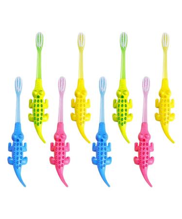 Artibetter 8Pcs Kids Toothbrush Crocodile Toothbrush Children Oral Care Kit for Children Kids Baby