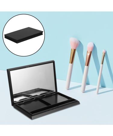 ERINGOGO Palette Magn tique Mate Noire 2 Compartiments avec Miroir Palette Vide Rechargeable pour Fards Paupi res et Blush Organisateur Maquillage de Voyage Diy Rangement - Buy Online on GoSupps.com