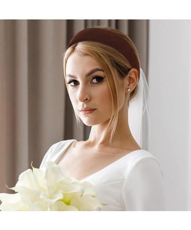 Velvet Wide Headbands for Women - Set of 4 Soft No Slip Headbands in Black, Red, Brown, Green - Thin Hair Accessories - Perfect Christmas Gift for Women and Girls - Buy Online on GoSupps.com