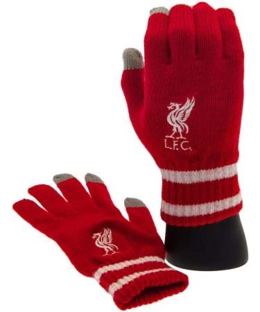 EPL Liverpool FC Adult Knitted Touchscreen Gloves - Authentic Red Getaway Solids - International Shipping Available - Buy Online on GoSupps.com