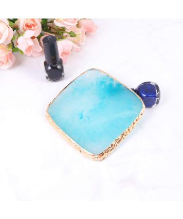 Exceart 1pc Blue Resin Nail Art Palette Cosmetic Mixing Nail Makeup Tray for Manicure & Nail Design - Buy Online on GoSupps.com