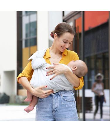 Adjustable Mesh Baby Wrap Carrier and Ring Sling - Gray | For Newborns, Infants, Kids, and Toddlers - Buy Online on GoSupps.com