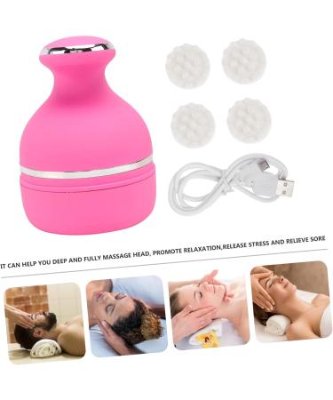  Beavorty 3-in-1 Scalp & Shoulder Massager - Portable Electric Head Massage Brush for Ultimate Relaxation | Back & Head Scratcher Tool in Pink  - Buy Online on GoSupps.com