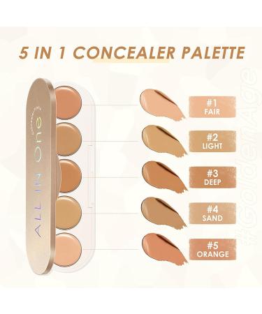 5 Colors Contouring Palette - Professional Highlighter & Blemish Makeup - Sleek Cosmetics for Flawless Foundation - Buy Online on GoSupps.com