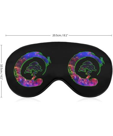 Bonsai Tree Circle Sleep Mask - Adjustable Strap, Blocks Light for Night Travel & Nap - Men Women Eye Cover - Buy Online on GoSupps.com