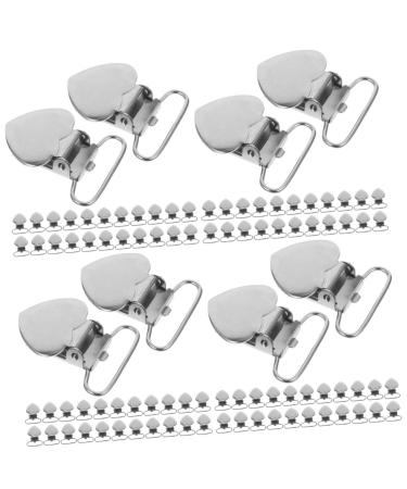 FRCOLOR 120 StK peach-heart-hearted ceiling clip pacifier clips for newborn fastening clips.