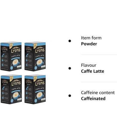 Lyons Premium Instant Coffee Bag Sachets + FabFinds Assorted Gift Mug (Caffe Latte 4X 12Sachets) 720.0 gram Pack of 1 Caffe Latte 720 g (Pack of 1) - Buy Online on GoSupps.com