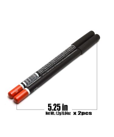 Orange Waterproof Eye and Lip Liner Pencil Set - She Makeup WP02, 0.04 oz | 1.2g, Full Size, Zipper Bag - Buy Online on GoSupps.com