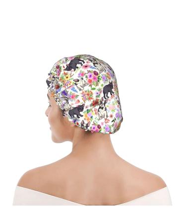 Cute French Bulldog Shower Cap - Waterproof Bath Cap for Men and Women - Reusable Hair Cap - Buy Online on GoSupps.com