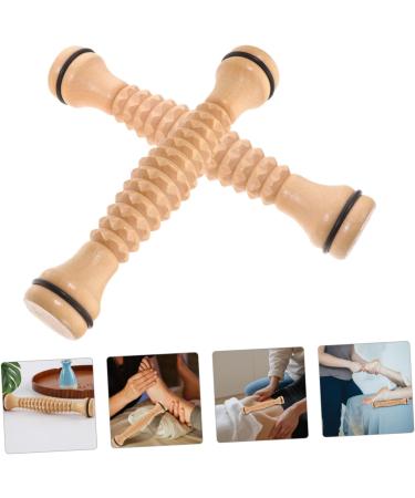 Fomiyes 2-in-1 Wooden Roll Massage and Muscle Relief Roller - Portable Foot & Shoulder Massager for Ultimate Relaxation - Buy Online on GoSupps.com