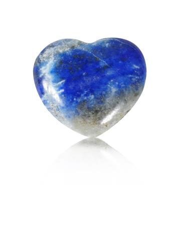 Soulnioi Healing Crystal Lapis Lazuli Crystal Heart Stone Mini Love Pocket Stone Tumbled Worry Stone for Reiki Meditation Therapy Stress Relief Home Decor - 1Pcs 20mm Lapis Lazuli_1pcs