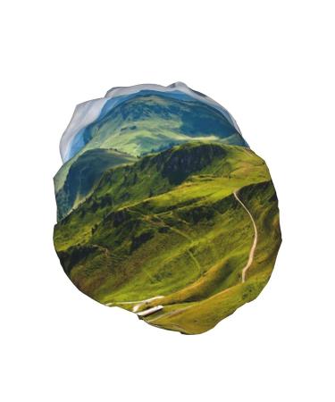 Mountains Green Printed Shower Cap for Women - Waterproof & Fits All Head Sizes - Buy Online on GoSupps.com