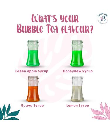 Boba bar London | DIY Fruit Bubble Tea Kit | Serves 4 (FTBK-GC-4) Boba Bar London | Green Chiller Fruit Bubble Tea Kit | 4 Fruit Tea Flavours | 4 Boba & Jelly Toppings | Tapioca Pearls | 4 Bamboo Straws | 4 Tea Bags | 2 Recipe Cards  - Buy Online on GoSupps.com